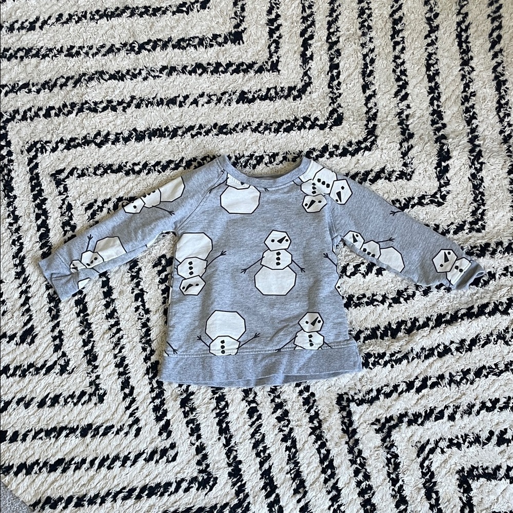Monica and Andy Gray Snowman Kids Shirt